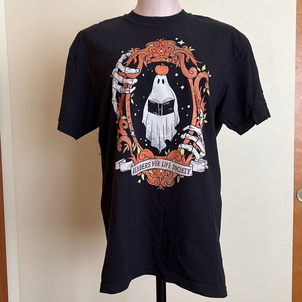 NWOT Book Babe Designs Readers for Life Society Tee Size Medium